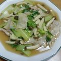 55才のおじさん's cooksnap of when they made チンゲン菜と豚こまのオイスターソース炒め.