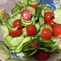 kbmm's cooksnap of when they made レモンで夏味♪胡瓜とトマト♪ごま酢和え.
