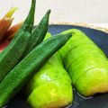 horseland's cooksnap of when they made おくらのぬか漬け.