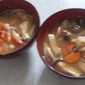 きらり流れ星's cooksnap of when they made 大根・油揚げ・人参・しめじのみそ汁.