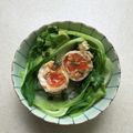 Ruriluru's cooksnap of when they made 朝ごはん・ランチに☀半熟味玉サラダごはん.