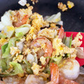 はるーら's cooksnap of when they made エビとキャベツのマヨ卵炒め.