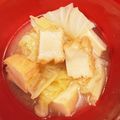 なーなちゃん's cooksnap of when they made 食べごたえあり！厚揚げとキャベツの味噌汁.