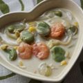 Risoa 51's cooksnap of when they made 豆乳で♪そら豆とえびのミルク煮.