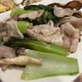 にじゆめa's cooksnap of when they made チンゲン菜と豚バラ肉のにんにく炒め.