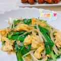 オウジリリノエ's cooksnap of when they made 簡単♪もやしとニラ卵.