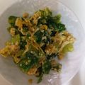 りお５１０'s cooksnap of when they made ♪レタス外葉の卵とじ♪.