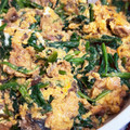 クック6UZBS8☆'s cooksnap of when they made サバ味噌缶とほうれん草の卵とじ.