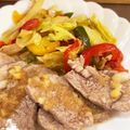 ミアンミアン's cooksnap of when they made 豚ヒレ肉ソテー♪塩レモンオニオンソース！.