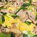 なーなちゃん's cooksnap of when they made 豚小間と小松菜のふわふわ卵甘辛炒め.