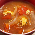 のろよん's cooksnap of when they made トマトと玉ねぎとたまごのお味噌汁.