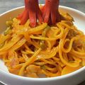 ★なみ☆'s cooksnap of when they made ピリ辛っ ﾟДﾟ)ワンポットナポリタン☆.