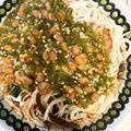 さき8888's cooksnap of when they made 暑い日はコレ！梅しそオクラ納豆そうめん.