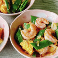 さくらん餅's cooksnap of when they made 海老と卵といんげんのオイスター炒め.