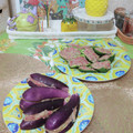 sakuraロゼット's cooksnap of when they made ピーマンの肉詰め なすのはさみ焼きも～.