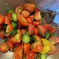 kangaru's cooksnap of when they made ∮トマトとキュウリの青じそღ胡麻サラダ∮.