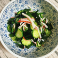 yukarin222's cooksnap of when they made きゅうりとカニカマとわかめの酢の物.