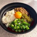 ぐ〜でたま's cooksnap of when they made とろろめかぶオクラ納豆.