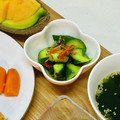 にきけん's cooksnap of when they made 簡単～たたき胡瓜の熱々桜えびタレかけ♪.