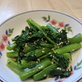 ＭＩＬＵ's cooksnap of when they made ごま油香るつるむらさきのおしたし.