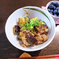 sayacarta's cooksnap of when they made レンジdeとろとろなすと照り豚丼.