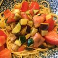 クックNN1BQ8☆'s cooksnap of when they made 夏野菜と黒酢の冷製パスタ.