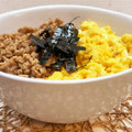 horseland's cooksnap of when they made 豚そぼろと卵そぼろの2色丼.