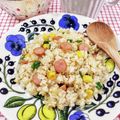 在宅勤務のおじさん's cooksnap of when they made コーン ウィンナー ピラフ 残りご飯.