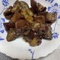 kukuku02's cooksnap of when they made 鳥ひき肉とナスの味噌炒め.