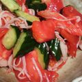 ヨシヨッシー's cooksnap of when they made きゅうりとトマトの中華和え.