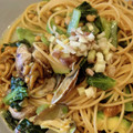 クックCGV8J5☆'s cooksnap of when they made しらす.納豆.小松菜.アボカド.パスタ。.