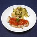 ＠迷子＠'s cooksnap of when they made ポークソテー*チーズ＆トマトソースで*.