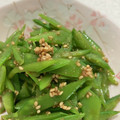 ゆみらんたん's cooksnap of when they made 絹さやの胡麻和え　~ひと手間かけました~.