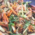 クックJC2TIO☆'s cooksnap of when they made お弁当の彩り　にんじんピーマン茎んピラ.