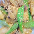 YU♡CO's cooksnap of when they made 柔らか〜♡鶏胸肉とオクラの柚子胡椒炒め.