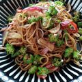 くりしぃ's cooksnap of when they made オクラと梅の焼きそば.