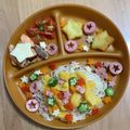 ひこっとぷーさん's cooksnap of when they made ☆幼児食☆ 七夕 お星さまプレート.