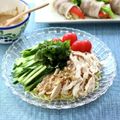 runa10's cooksnap of when they made 手作り芝麻醤風たれが旨い！棒々鶏冷麺♪.