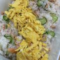 ポメちょん's cooksnap of when they made 塩鮭とキュウリの簡単鮭チラシ.