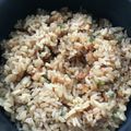 Ruriluru's cooksnap of when they made 味玉の残りタレで炊き込みご飯.