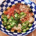 あーこ姐's cooksnap of when they made 暑い日はコレ！梅しそオクラ納豆そうめん.