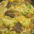 yomo1229's cooksnap of when they made さば味噌缶と小松菜のさっと煮込み.