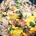 ゆるмαмα's cooksnap of when they made 豚小間と小松菜のふわふわ卵甘辛炒め.