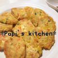 papikun's cooksnap of when they made 豆腐と鮭のヘルシーひりょうず？お焼き風？.