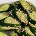yknobi's cooksnap of when they made 麺つゆとごま油で♡きゅうりの浅漬け。.
