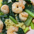 クック5POO64☆'s cooksnap of when they made 小松菜と海老の塩あんかけ焼きそば.