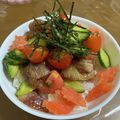 わさびんち's cooksnap of when they made トマト入りポキ丼.