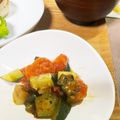 ☆あさ's cooksnap of when they made 簡単♪オクラとトマトのアーリオ・オーリオ.