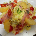 ティアラ623's cooksnap of when they made 夏季限定☆桃と生ハムとトマトの冷製パスタ.