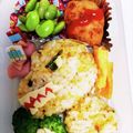 クックPMV6M6☆'s cooksnap of when they made ティラノサウルス弁当☆恐竜キャラ弁.